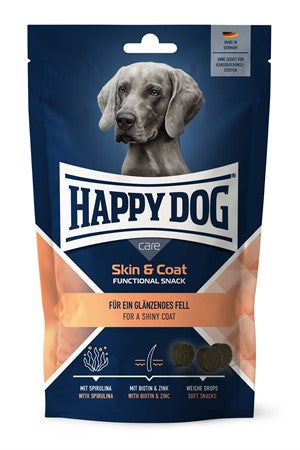 HAPPY DOG SILKY COAT CARE SNACK 100G