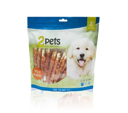 2PETS TUGGPINNE MED KYCKLINGFILÉ 12CM 30-PACK 400G