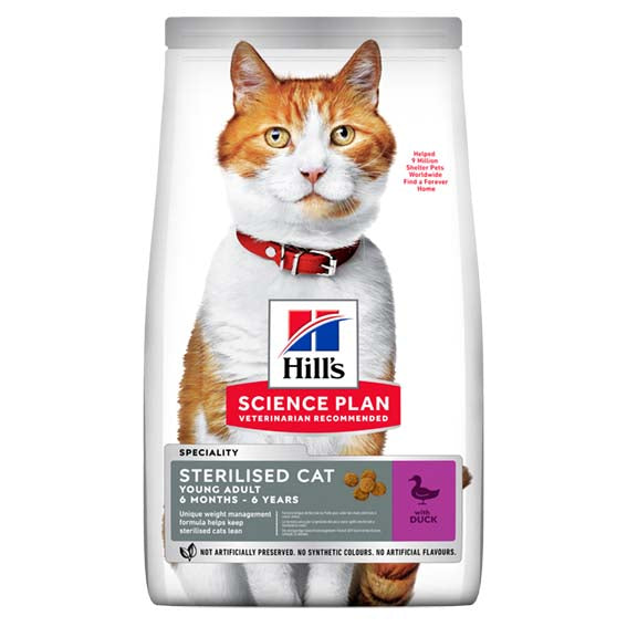 HILLS FELINE YOUNG ADULT STERILISED DUCK