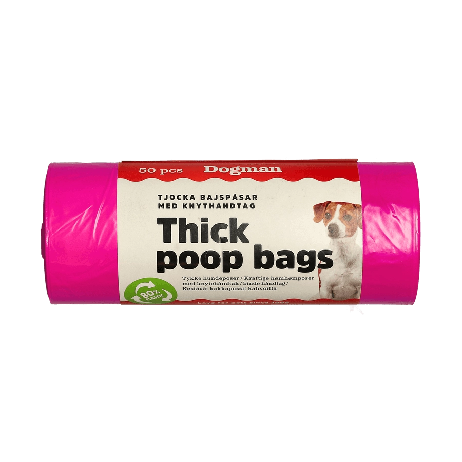 DOGMAN BAJSPÅSAR MED HANDTAG 50p