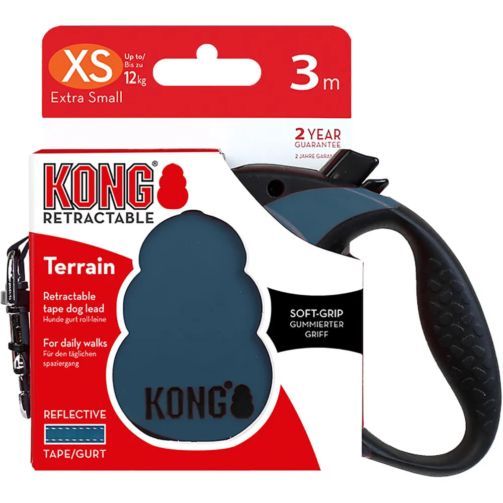 KONG RULLKOPPEL TERRAIN XS 3M BAND MAX 12KG OLIKA FÄRGER