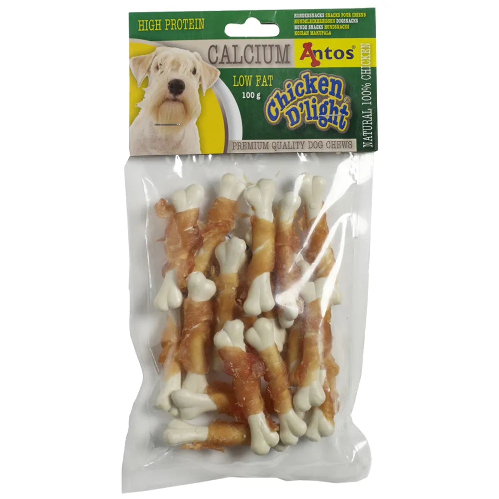 ANTOS HUNDSNACKS CHICKEN DLIGHT CALCIUM 20X 100G