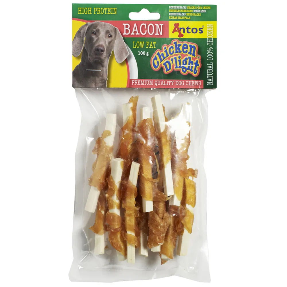 ANTOS HUNDSNACKS CHICKEN D'LIGHT BACON 20X 100G