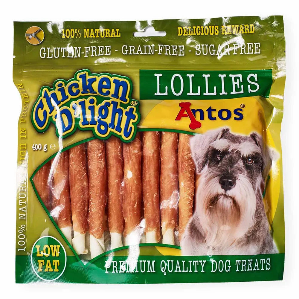 ANTOS HUNDSNACKS CHICKEN D'LIGHT LOLLIES 6X 400G