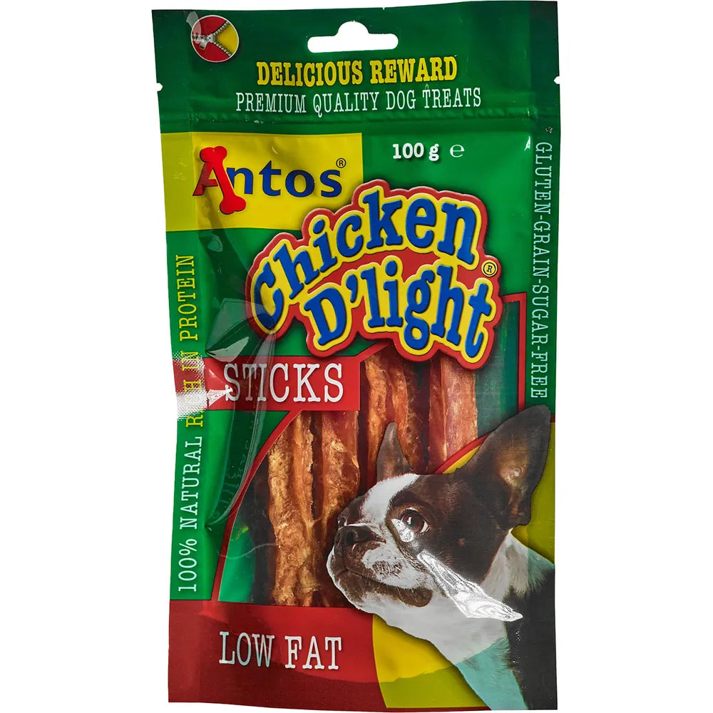 ANTOS HUNDSNACKS CHICKEN D'LIGHT STICKS 20X 100G