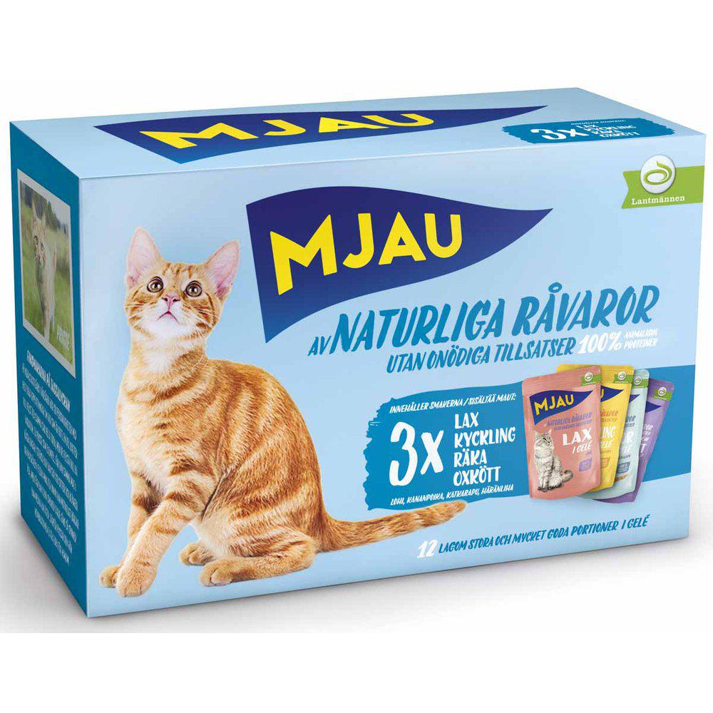 MJAU POUCH MULTIPACK KÖTT- & FISKSMAKERI GELÉ 12 PACK