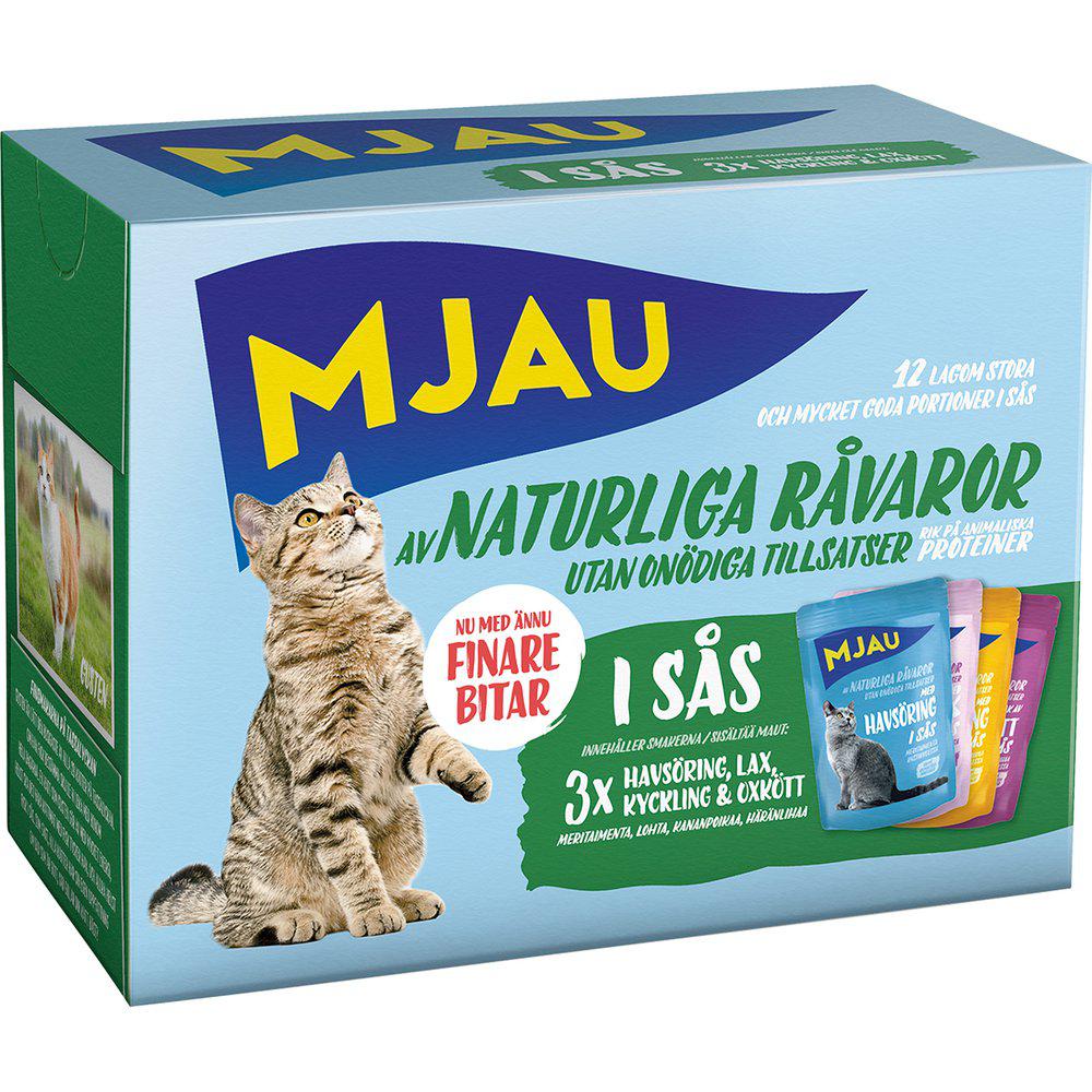 MJAU POUCH MULTIPACK KÖTT- & FISKSMAKERI SÅS 12 PACK