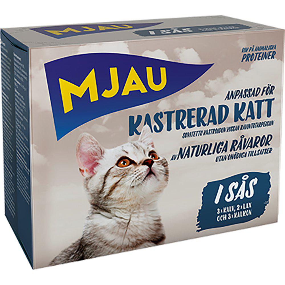 MJAU POUCH MULTIBOXKASTRERAD I SÅS 8 PACK