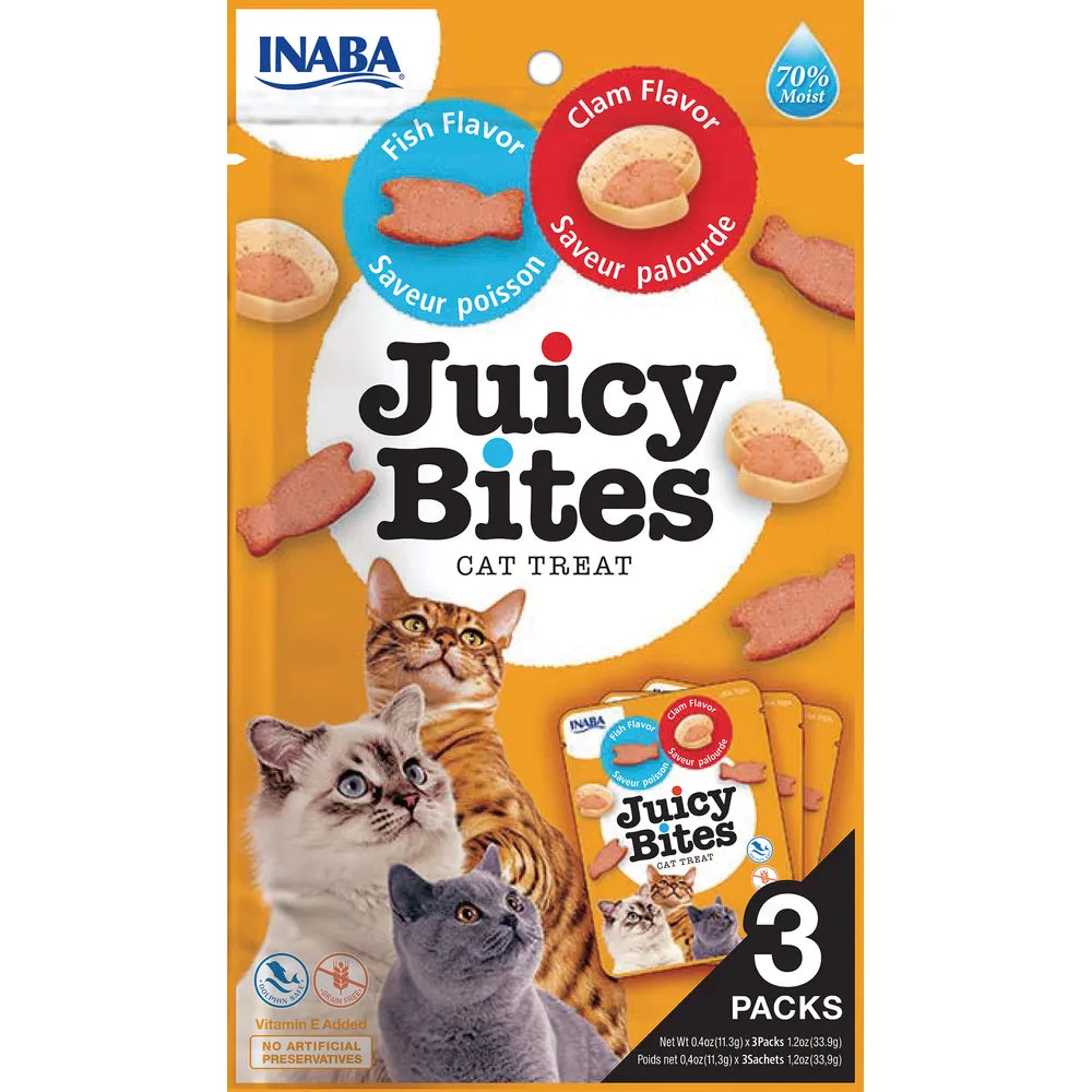 CHURU CAT JUICY BITES FISH/CLAM 3ST X6