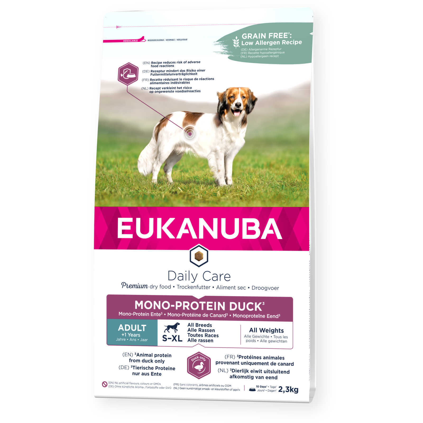EUKANUBA DAILY CARE – HYPOALLERGENISK TORRFODER MED ANKA
