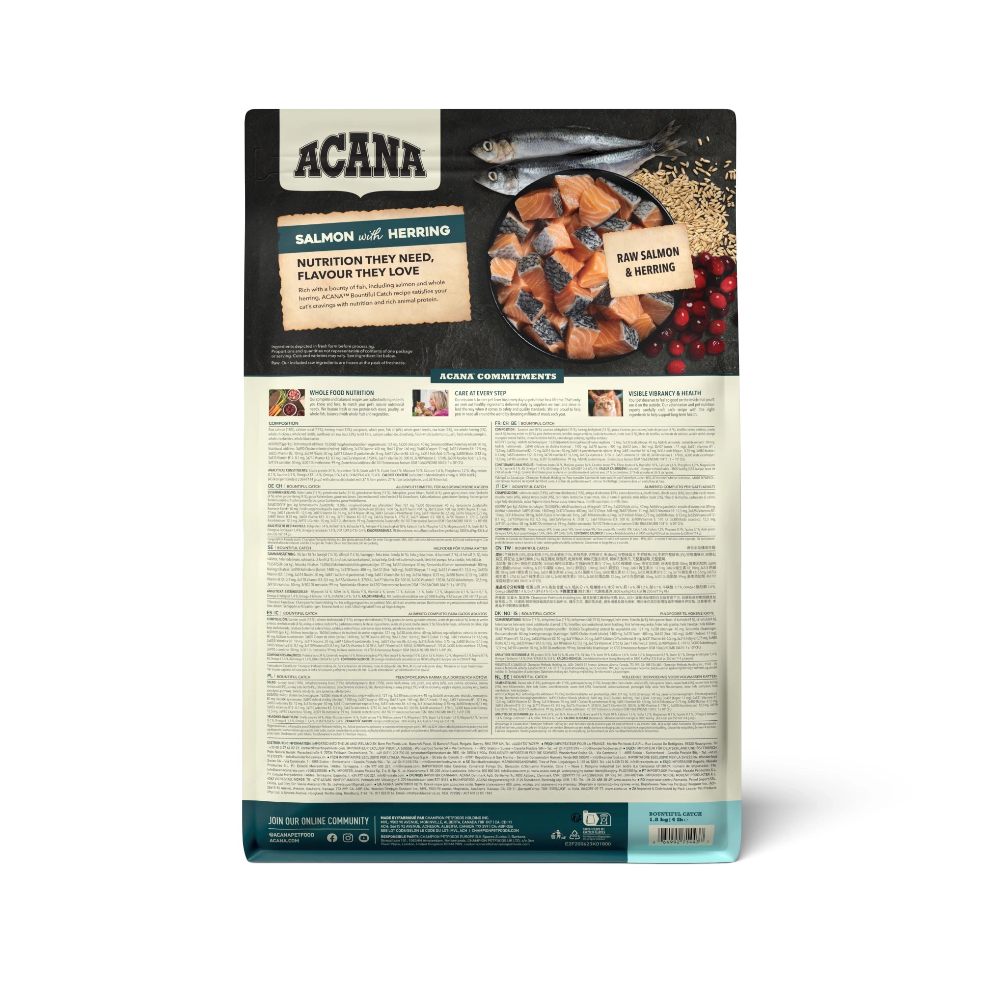 ACANA ADULT BOUNTIFUL CATCH- TORRFODER TILL KATT