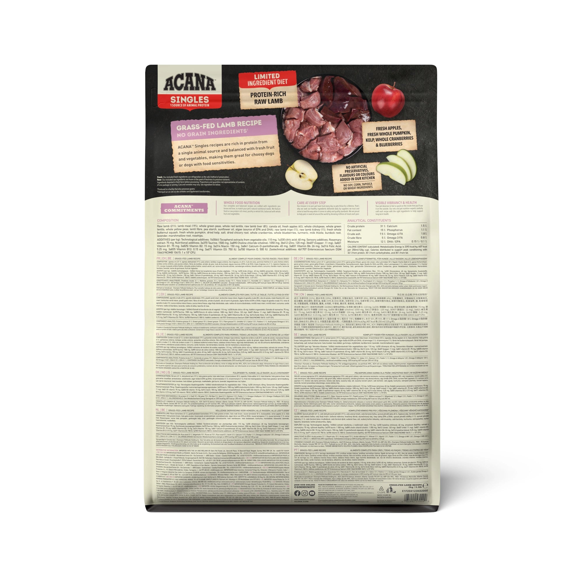 ACANA GRASS-FED LAMB HUNDFODER